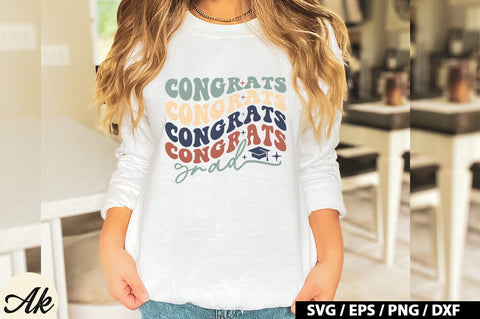Congrats grad Retro SVG SVG akazaddesign 
