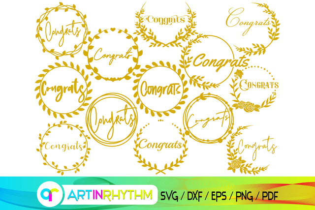 congratulation svg, congratulation svg bundle SVG Artinrhythm shop 