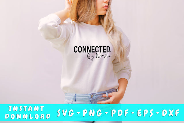 Connected By Heart SVG SVG HappyDesignStudio 