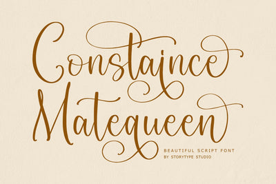Constaince Matequeen - Beautiful Script Font Font Storytype Studio 