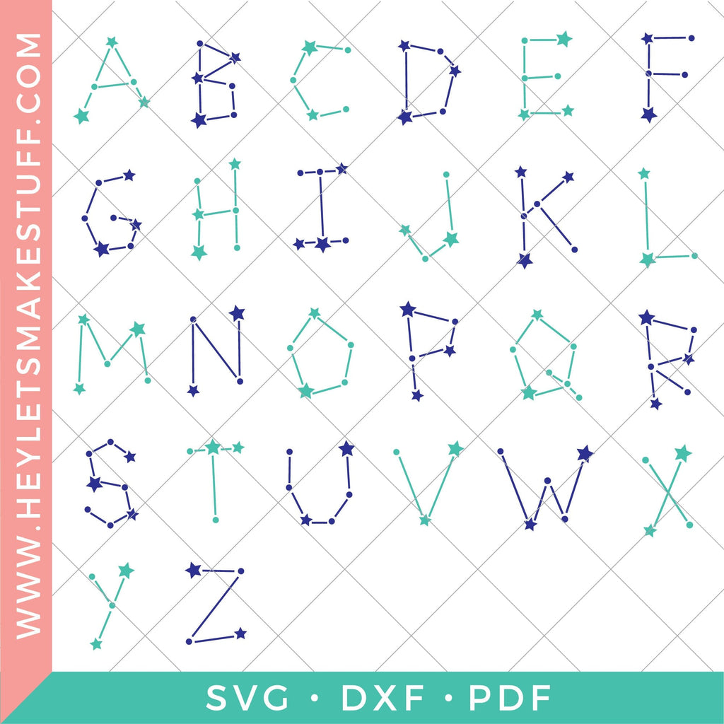 Constellation Alphabet SVG - So Fontsy