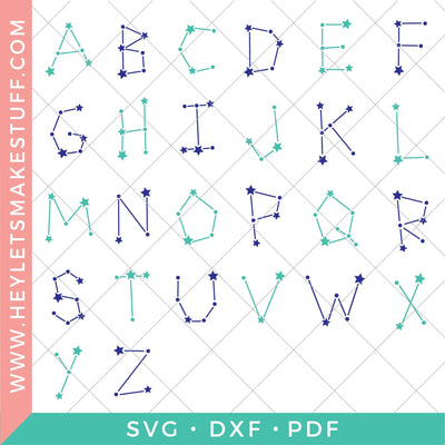 Constellation Alphabet SVG Hey Let's Make Stuff 