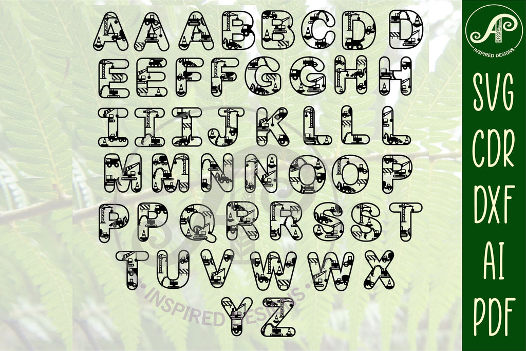Construction alphabet letters SVG - So Fontsy