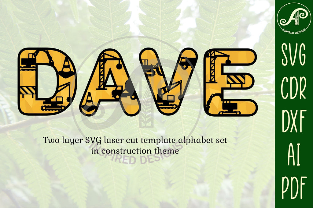 Construction alphabet letters SVG - So Fontsy