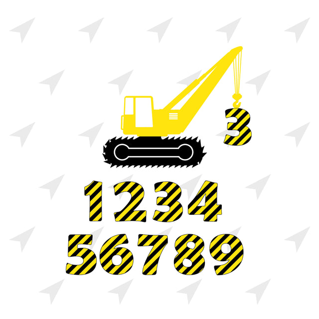 Construction Car Birthday SVG, PNG, DXF Digital Files Include SVG SVGStoreShop 