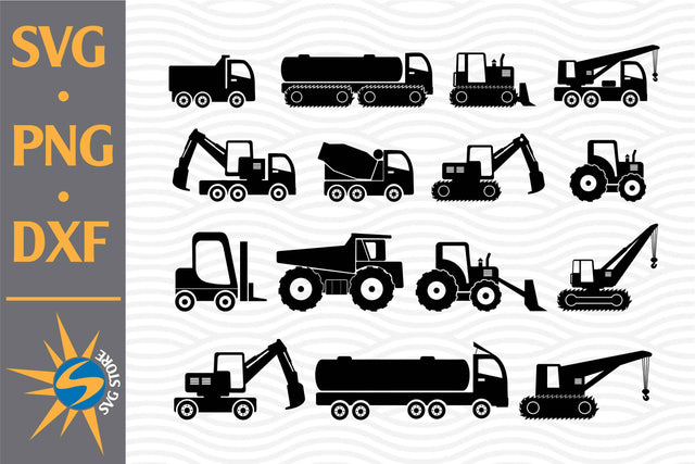 Construction Car Silhouette SVG, PNG, DXF Digital Files Include SVG SVGStoreShop 