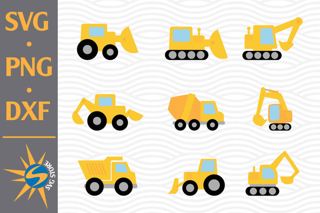 Construction Car SVG, PNG, DXF Digital Files Include SVG SVGStoreShop 