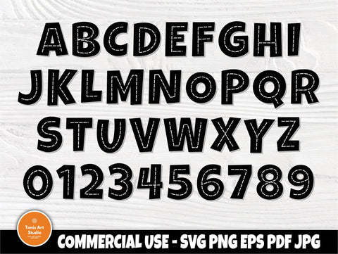 Construction Font Svg, Kids Font Svg Cut Files SVG TonisArtStudio 