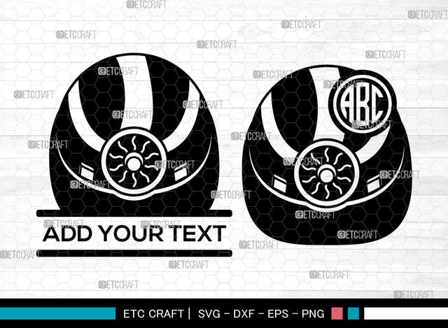 Construction Hat Monogram SVG, Helmet Svg, Safety Equipment Svg, Worker Helmet Svg, Builders Hat Svg, Split Monogram Svg SVG ETC Craft 