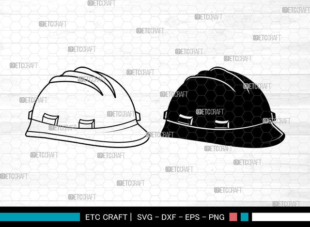Construction Hat SVG, Helmet Svg, Safety Equipment Svg, Worker Helmet Svg, Builders Hat Svg, Safety Hat Svg SVG ETC Craft 