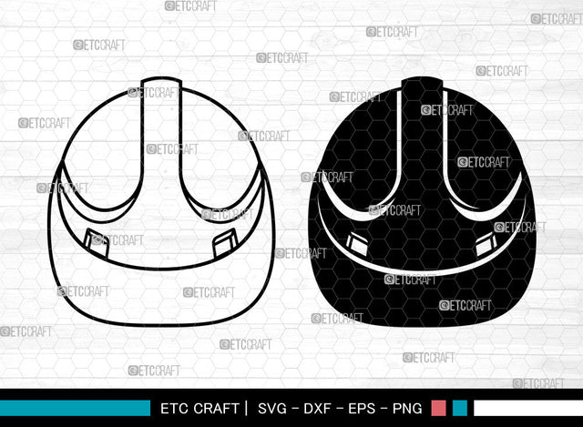 Construction Hat SVG, Helmet Svg, Safety Equipment Svg, Worker Helmet Svg, Builders Hat Svg, Safety Hat Svg SVG ETC Craft 