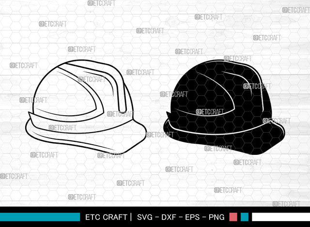 Construction Hat SVG, Helmet Svg, Safety Equipment Svg, Worker Helmet Svg, Builders Hat Svg, Safety Hat Svg SVG ETC Craft 