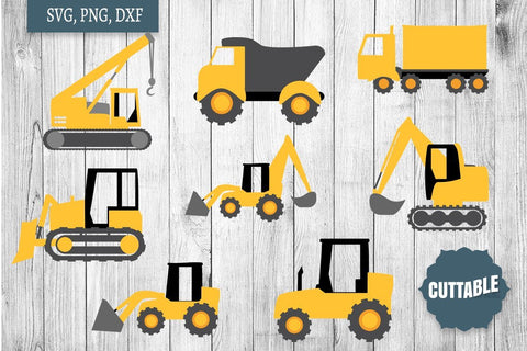 Construction SVG, Construction vehicle print and cut, Construction SVG files SVG Cuttable 