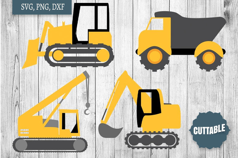 Construction SVG, Construction vehicle print and cut, Construction SVG ...