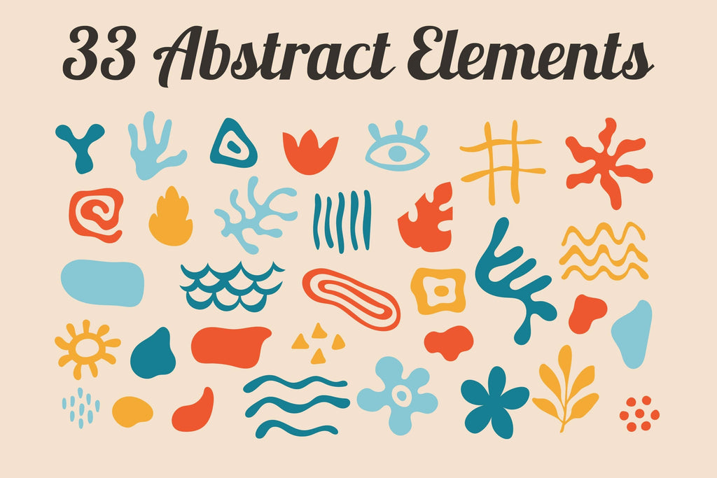 Contemporary Abstract Shapes - So Fontsy