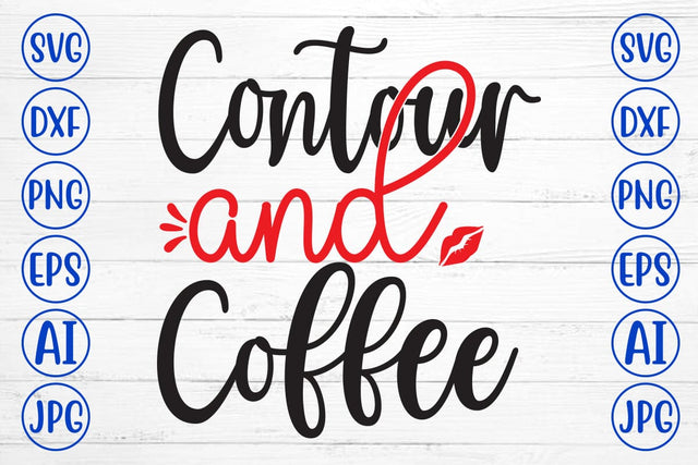 Contour And Coffee SVG Cut File SVG Syaman 