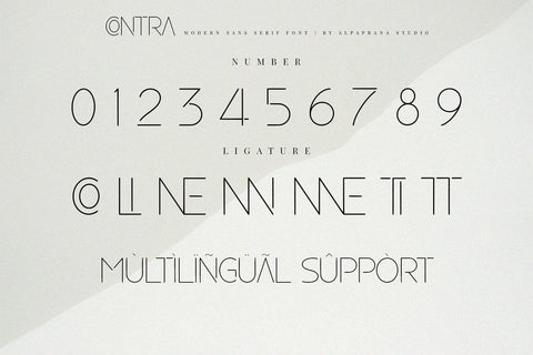 Contra - Modern Sans Serif Font Font Alpaprana Studio 