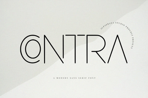 Contra - Modern Sans Serif Font Font Alpaprana Studio 