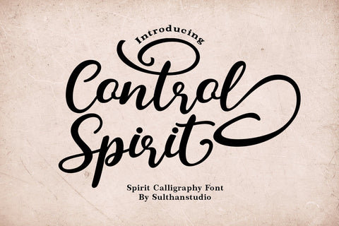 Control spirit Font Sulthan studio 