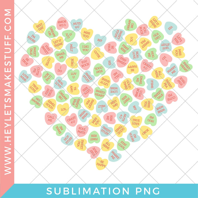 Conversation Heart 1 - Sublimation Sublimation Hey Let's Make Stuff 