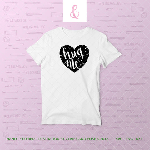 Conversation Heart - Hug Me - SVG PNG DXF CUT FILE SVG Claire And Elise 