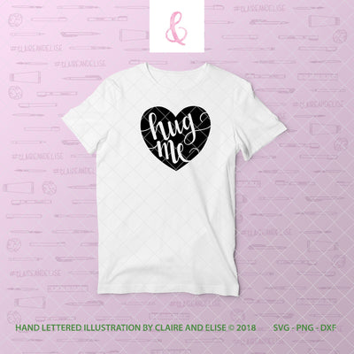 Conversation Heart - Hug Me - SVG PNG DXF CUT FILE SVG Claire And Elise 