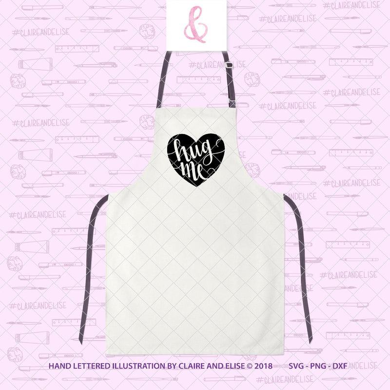 Conversation Heart - Hug Me - SVG PNG DXF CUT FILE - So Fontsy