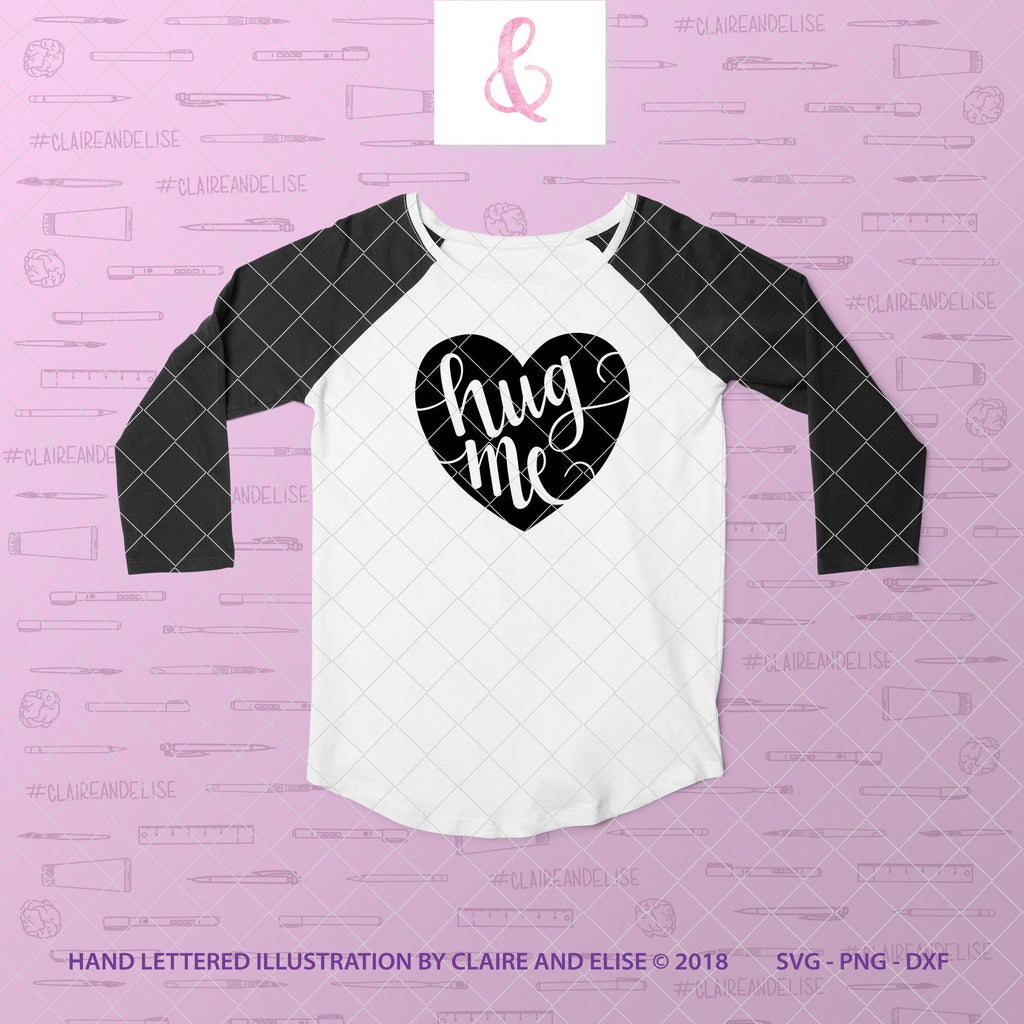Conversation Heart - Hug Me - SVG PNG DXF CUT FILE - So Fontsy