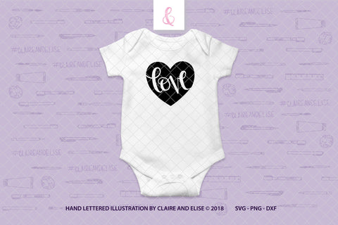 Conversation Heart - Love - Valentine - SVG PNG DXF CUT FILE SVG Claire And Elise 