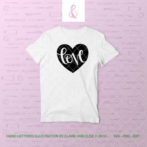Conversation Heart - Love - Valentine - SVG PNG DXF CUT FILE SVG Claire And Elise 