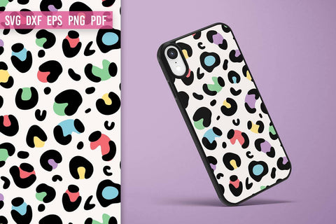 Conversation Hearts Digital Paper | Valentines leopard print SVG Irina Ostapenko 