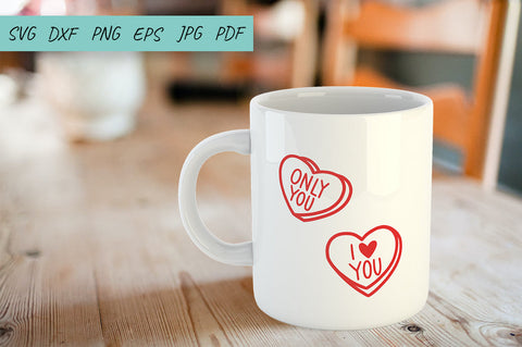Conversation Hearts SVG | Valentine's Day SVG | Candy Hearts SVG SVG Irina Ostapenko 