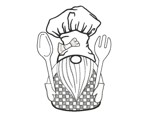 Cook gnome embroidery design, 4 sizes Embroidery/Applique DESIGNS ArtEMByNatalia 