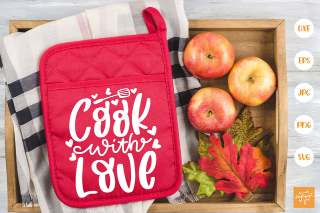Cook With Love SVG Pot Holder Quotes SVG dapiyupi store 