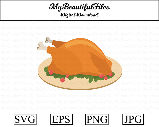 cooked turkey - thanksgiving SVG MyBeautifulFiles 