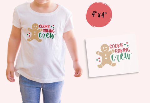 Cookie Baking Crew DTF Transfer Physical So Fontsy T-Shirt Iron-On Transfer Shop 4x4 