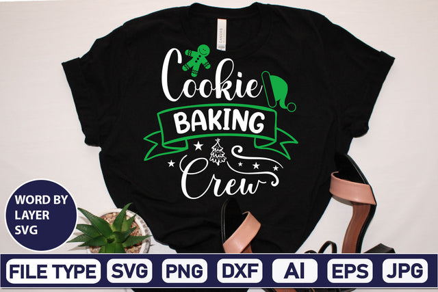 Cookie Baking Crew SVG Cut File SVGs,Quotes and Sayings,Food & Drink,On Sale, Print & Cut SVG DesignPlante 503 