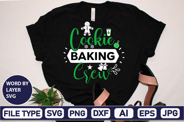 Cookie Baking Crew SVG Cut File SVGs,Quotes and Sayings,Food & Drink,On Sale, Print & Cut SVG DesignPlante 503 