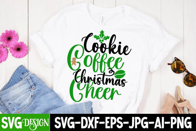 Cookie Coffee Christmas Cheer SVG Cut File , Cookie Coffee Christmas Cheer SVG Quotes SVG BlackCatsMedia 