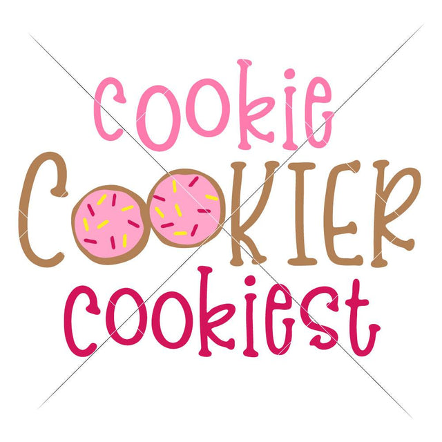 Cookie Cookier Cookiest - sugar cookies baking svg SVG Chameleon Cuttables 