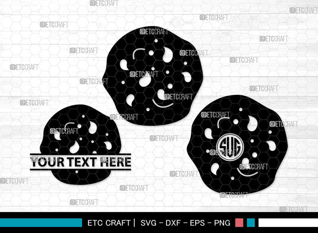 Cookie Monogram SVG | Pastry Svg | Kitchen Svg | Biscuit Svg | Chocolate Chip Svg | Cookie Clipart SVG ETC Craft 