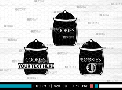 Cookie Monogram SVG | Pastry Svg | Kitchen Svg | Biscuit Svg | Chocolate Chip Svg | Cookie Clipart SVG ETC Craft 