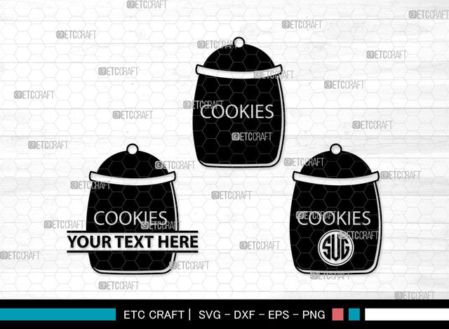 Cookie Monogram SVG | Pastry Svg | Kitchen Svg | Biscuit Svg | Chocolate Chip Svg | Cookie Clipart SVG ETC Craft 