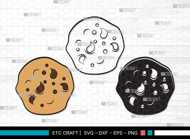 Cookie SVG | Pastry Svg | Kitchen Svg | Biscuit Svg | Chocolate Chip Svg | Cookie Clipart SVG ETC Craft 