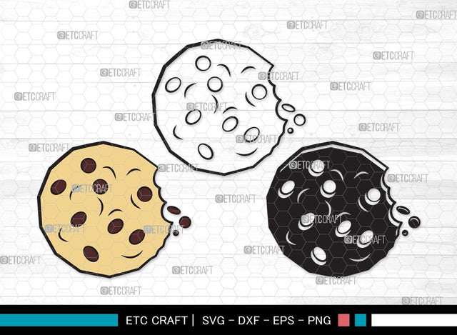 Cookie SVG | Pastry Svg | Kitchen Svg | Biscuit Svg | Chocolate Chip Svg | Cookie Clipart SVG ETC Craft 