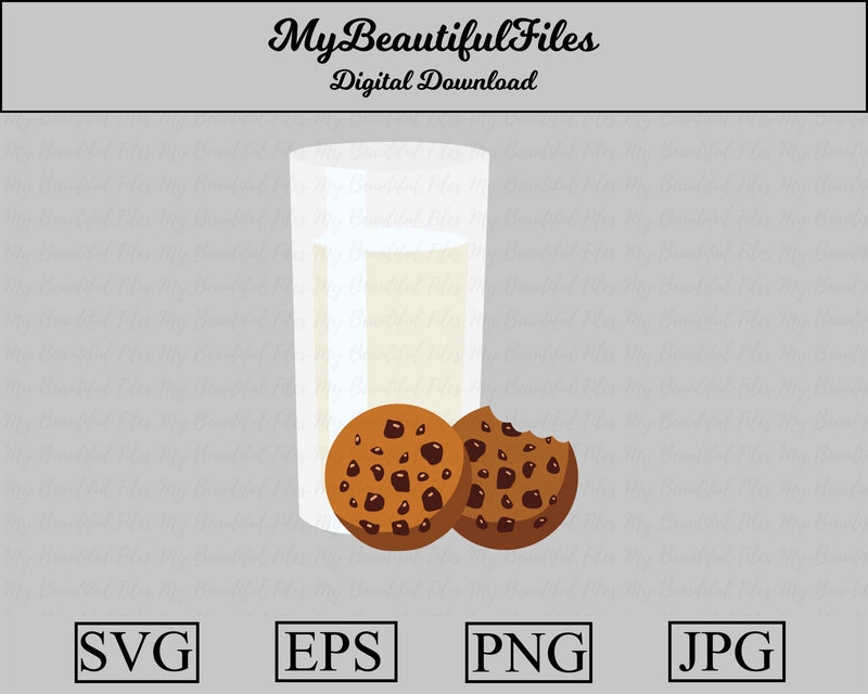 cookies and milk - christmas SVG MyBeautifulFiles 