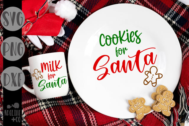 Cookies and milk for Santa, Christmas SVG Adeline&co 