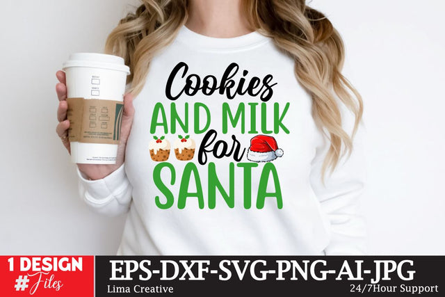 Cookies And Milk For Santa SVG Cute File SVG Insomnia Std 