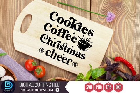 Cookies coffee christmas cheer SVG SVG DESIGNISTIC 