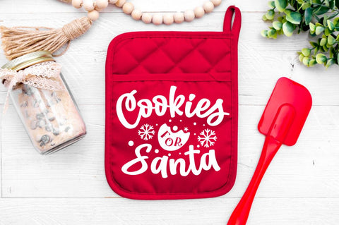 Cookies for santa, Christmas pot Holder Design SVG DESIGNISTIC 